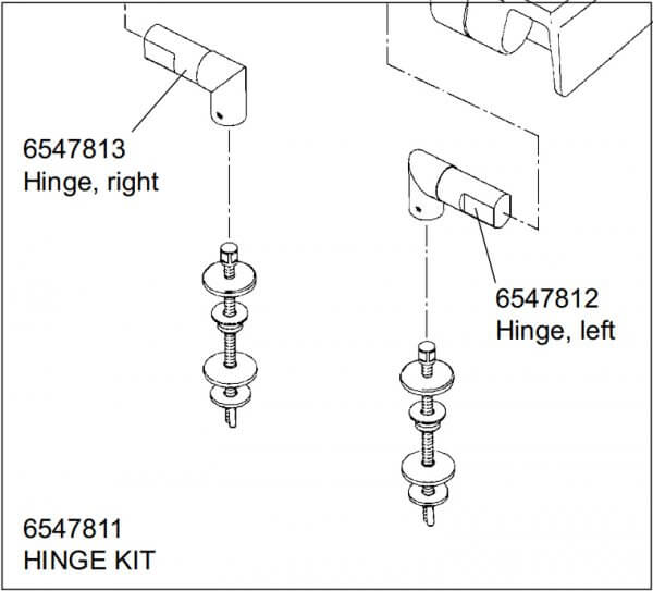 Evac Hinge kit 6547811