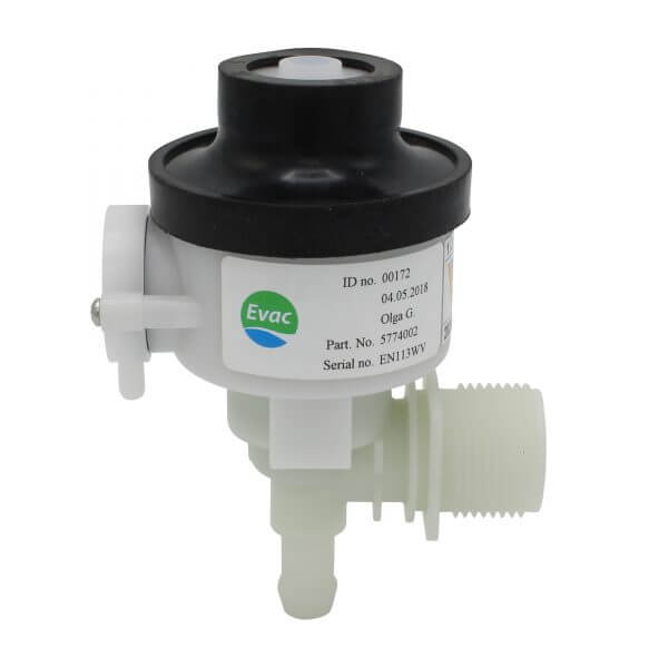 Evac 5774002 Water valve-white-front