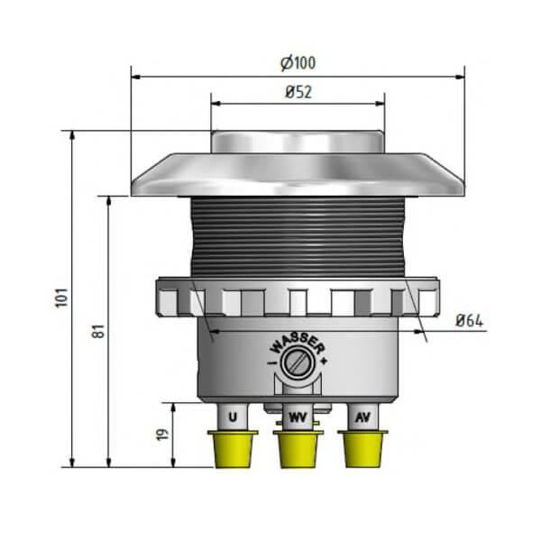 Wall toilet push button - Image 3